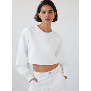 Brand New - Aritzia - TNA Cozy Fleece Boyfriend Cropped Sweatshirt